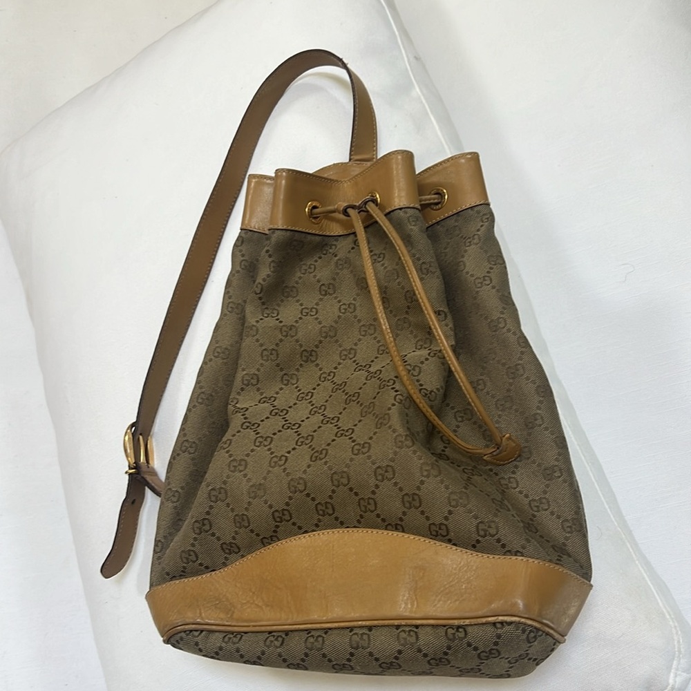 Gucci Tan and Brown Women's 1 strap backpack